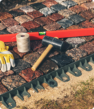 edging process for hardscapes
