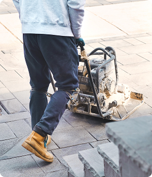 tamping process for hardscapes